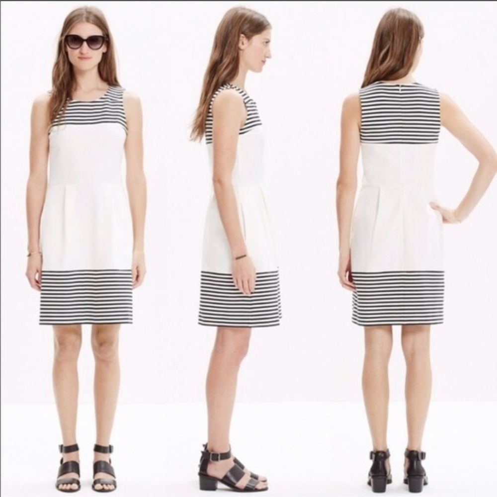 Madewell | Verse Dress in White with Black Stripe